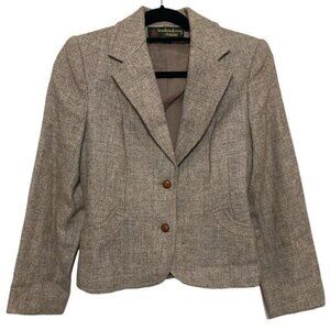 Peabody Londonderry women wool vintage jacket blazer coat 9 brown academia y2k